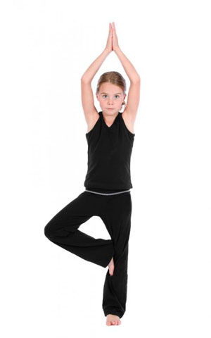 yoga tree pose kid